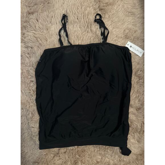 Holipick Other - NWT Holipick Women's Black Tankini TOP Only Adjustable Strap Size Small
